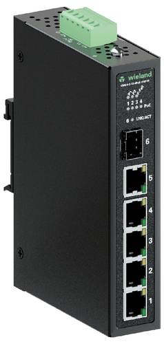 Wieland Electric 83.040.1268.0 WIENET UMS 6-C-1G-4PoEP-1SFP-W Netzwerk Switch