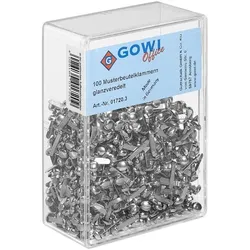 GOWI Office Musterbeutelklammern Rundkopf 1000 Stück silber