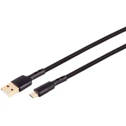 BlackCotton USB-A Adapterkabel, Micro-B, 2.0, 1m