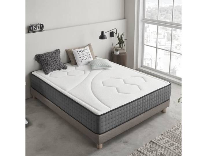 Matelas Hexacare Ressorts Ensachés - Moonia - 135X190 - Ressort - Epaisseur 28 - Respirabilité élevée