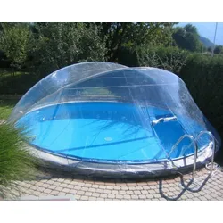 Cabrio Dome Überdachung für Stahlmantel Ovalbecken,Größe: 530 x 320 cm