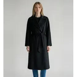 Weekend Max Mara für Damen. 2625016021650 Schwarzer Harz-Mantel (44), Lässig, Wolle