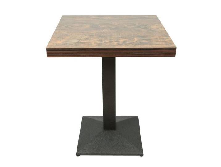 LuxusKollektion Bartisch Bartisch quadratisch 75cm Eisen Holz Metall Optik (1-St)