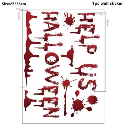 Inspired Living Blood Trail Halloween Window Clings And Bloody Handprint Stickers a12