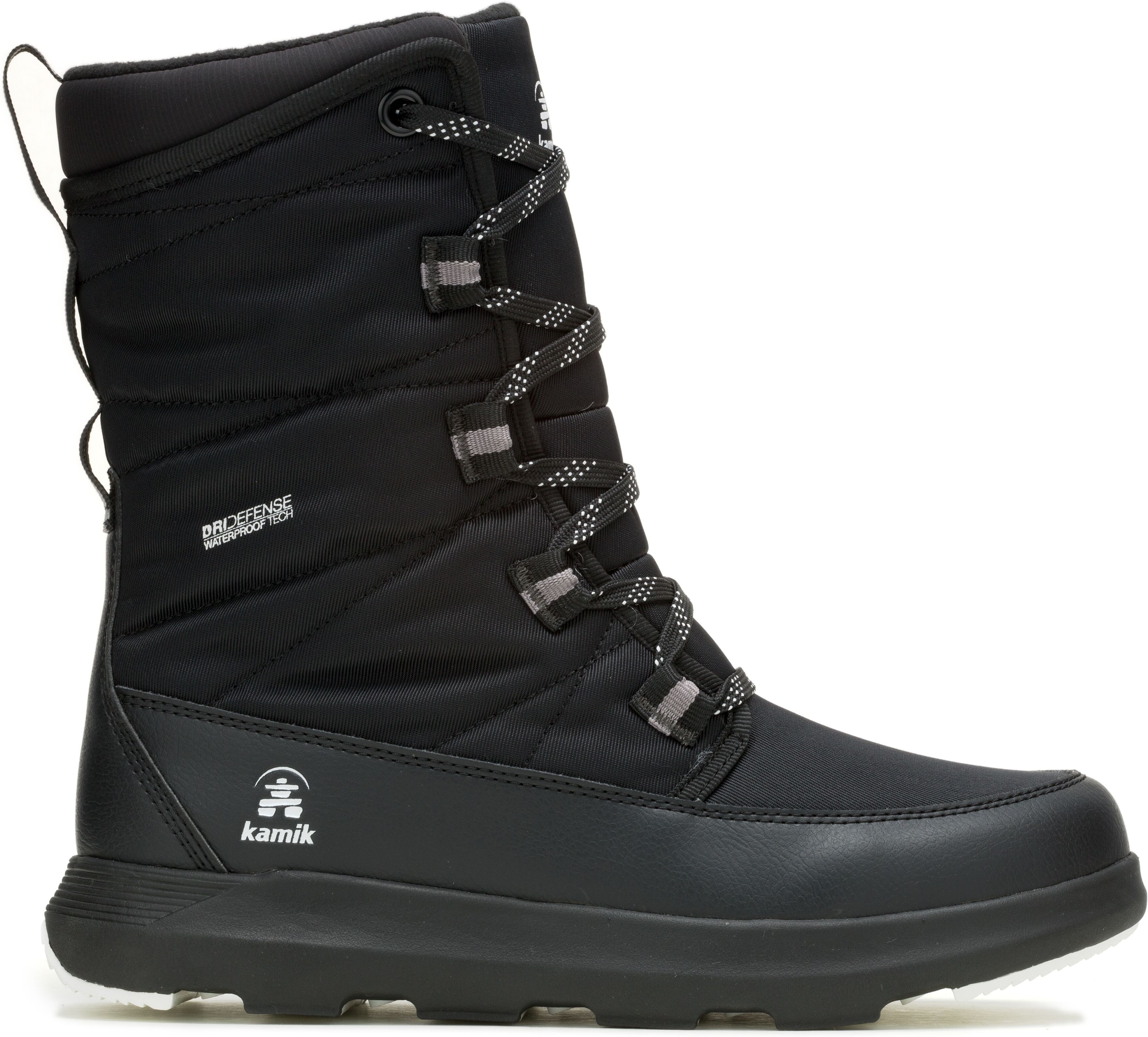 Snowboots KAMIK "LEAMID", Damen, Gr. 37, schwarz (schwarz, noir), Synthetik, Schuhe Snowboots schwarz, noir 37