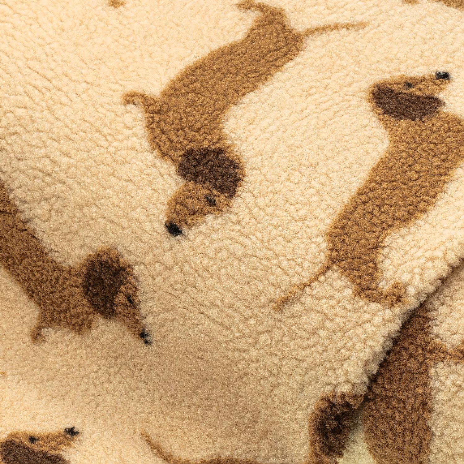 Teddy-Jacquard "Hunde", braun-color