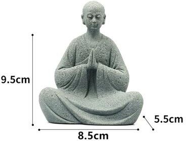 Uplift Treasures Zen Wishing Monk Mini Garden Ornament b2