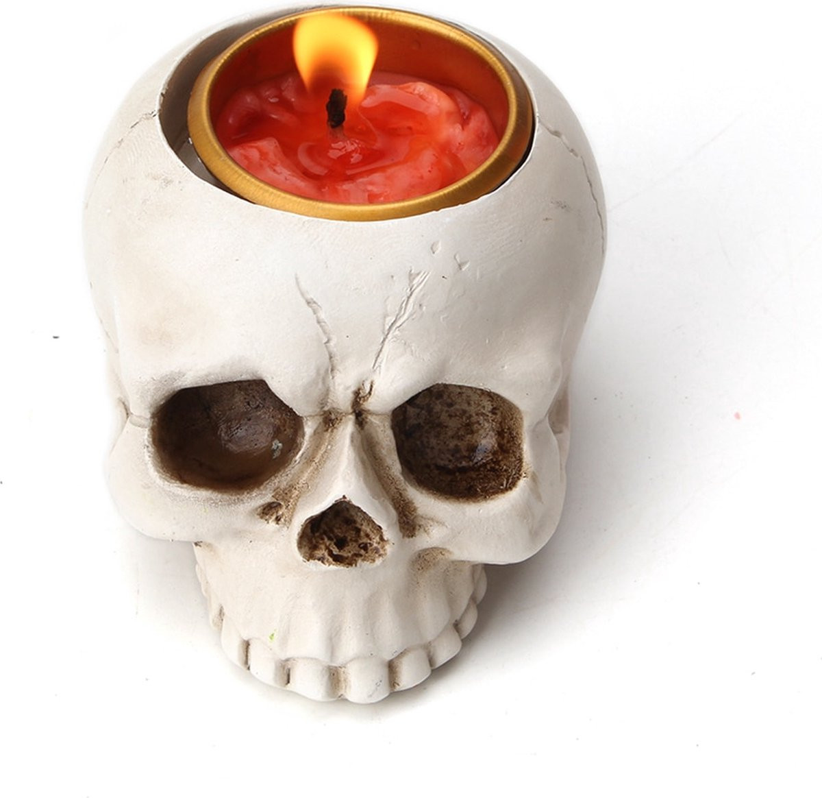 Skull Theelichthouder voor Halloween decoratie