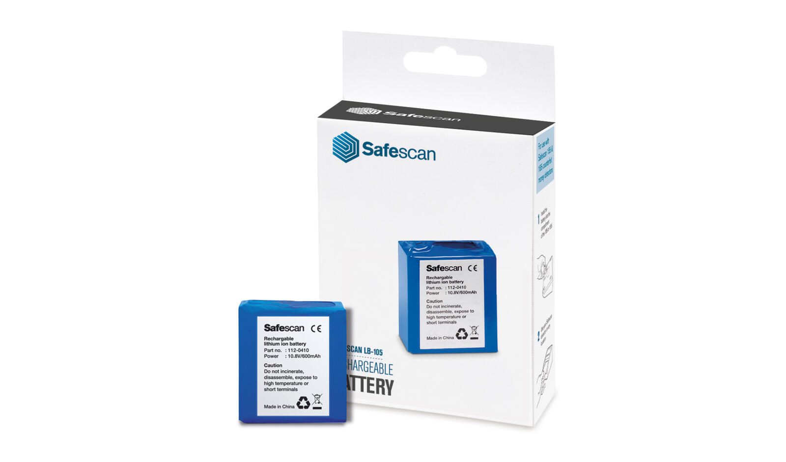 Safescan Akku für Geldscheinprüfgeräte LB-105 Lithium-Ionen 600 mAh 112-0410