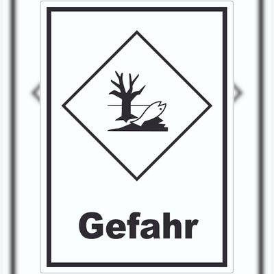 HB-Druck Aufkleber Kenn­zeichen Umwelt­gefähr­dend Gefahr Fisch Wasser Baum A0 (841x1189mm)