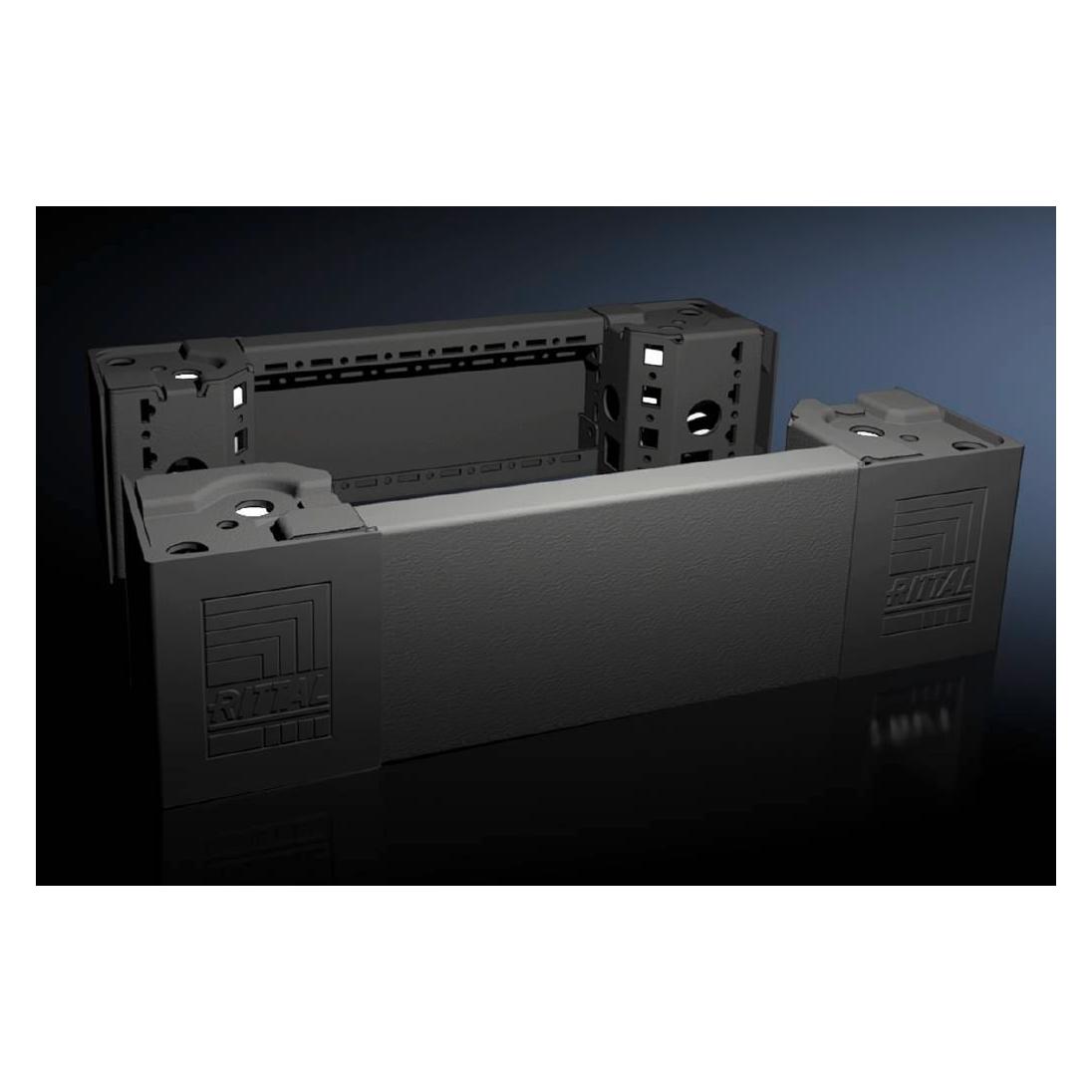 Rittal VX - Rack-Sockelblenden - vorne und hinten - RAL 9005 (Packung mit 2) (8620.001)