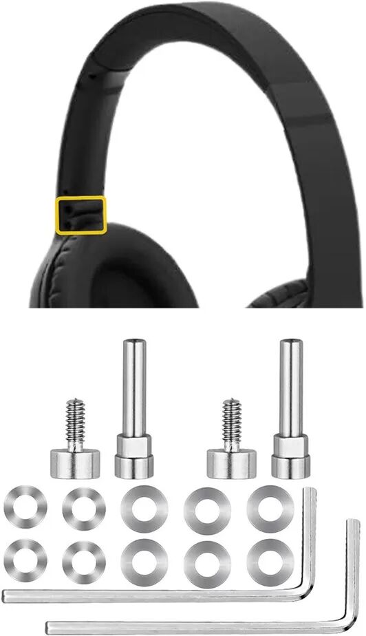 INF Scharnierschrauben-Set - Kompatibel mit QC35/35 II/45/SE/QC Schwenkwelle - Silbergrau