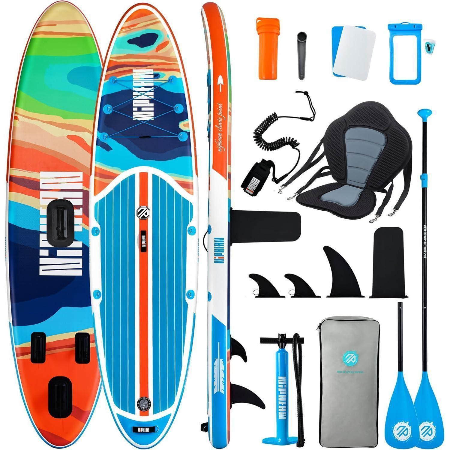 Stand Up Paddle Board für Erwachsene 320cm mit Sitz und Zubehör, 200kg Tragkraft