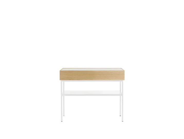 Asplund Luc 100 table console Chêne teinté blanc-plateau en Carrara marbre, P2