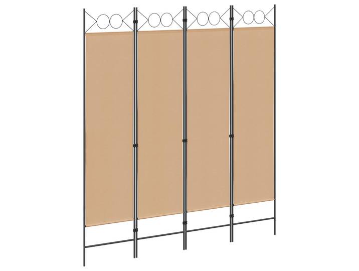 vidaXL 4-Panel Room Divider Beige 160 x 180 cm Stoff