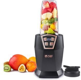 COMMERCIAL CHEF Personal Blender with 3 Modes, Blender for Smoothies, Shakes & More with 6 Stainless Steel Blades