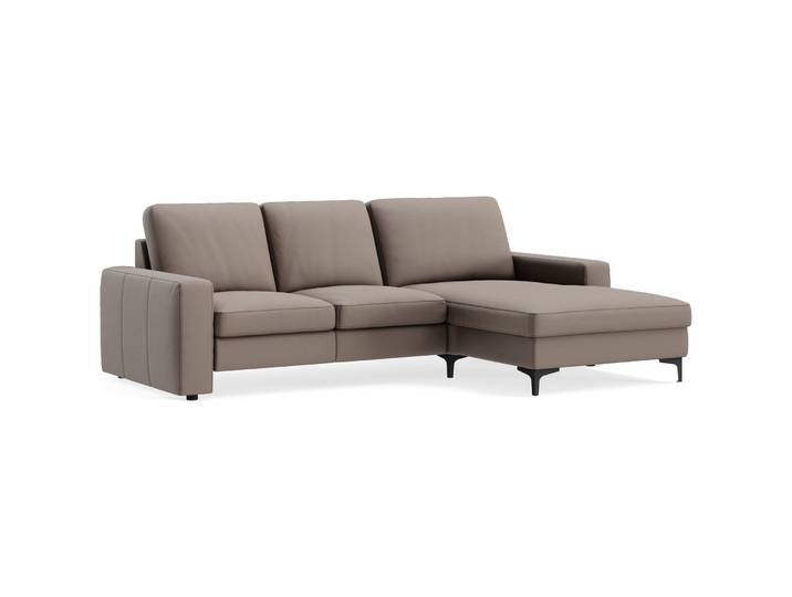 Ecksofa Step Basic Leder Dickleder Torero hasel B 139 T 164 cm - Möbel Konfigurator: Traummöbel individuell zusammenstellen