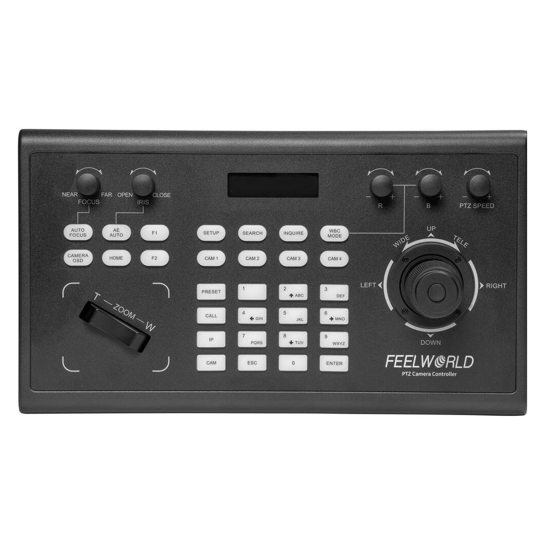 Feelworld KBC10 PTZ Camera Controller with Joystick and Keyboard Control LCD Display PoE Supported (Kabel) (D225101)