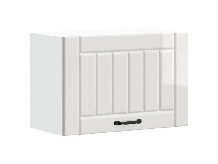 CHIC Armoire murale cuisine - ELEMENTS SEPARES HAUT - Lucca blanc brillant bois ingénierie @@731@