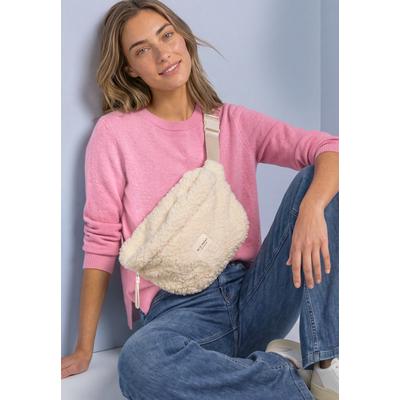 Umhängetasche STREET ONE, Damen, beige (barley beige), Stoff, Polyester, Taschen Umhängetasche, in Teddyfell Optik