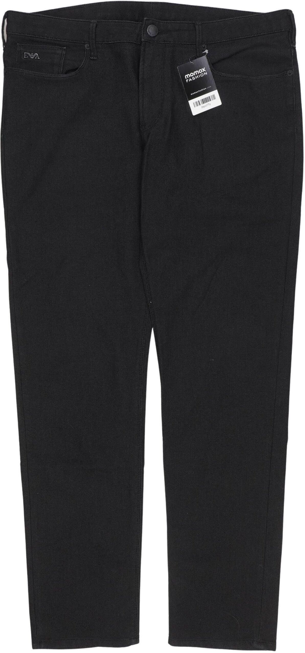 Giorgio Armani Emporio Armani Herren Stoffhose, Schwarz, Gr. W38, Synthetik / Baumwolle - Second Hand