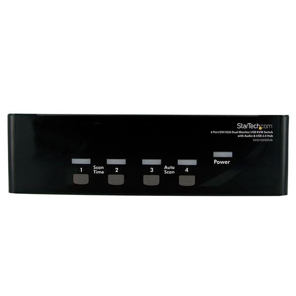 StarTech.com 4-poorts DVI KVM USB-switch met USB-hub voor desktop