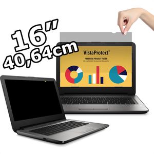 VistaProtect Blickschutzfilter Premium, VISTA160L, für 16 Zoll / 16:10 Laptops, mit Blaulichtfilter
