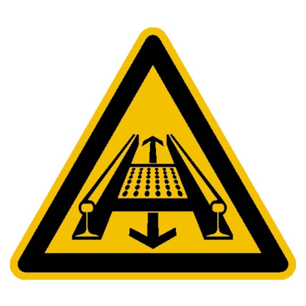 Wolk Warnschild Gefahren durch eine Förderanlage im Gleis Folie (21.0231)