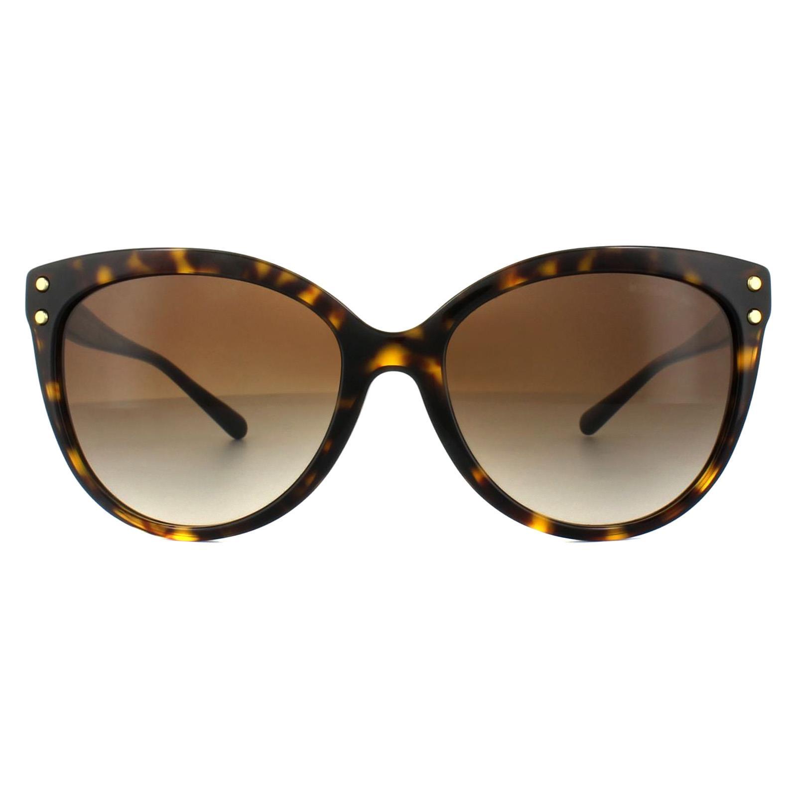 Michael Kors Cat Eye Womens Dark Havana Brown Gradient Lunettes de soleil