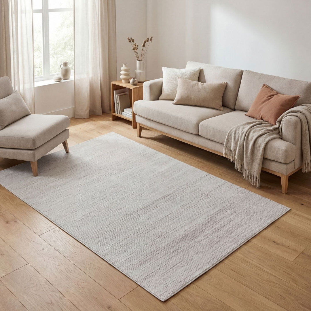 THE RUGS Carmel Modern Striped Cream/Beige Area Rug Cream/Beige Rectangle 240 x 340 cm