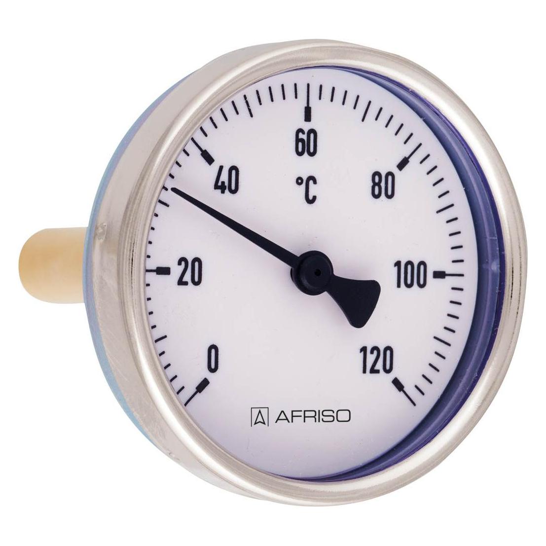 Magni AFRISO Bimetall-Thermometer BiTh 50 ST 0/120C 63 mm G1/2B ax Kl.2 (64032B)