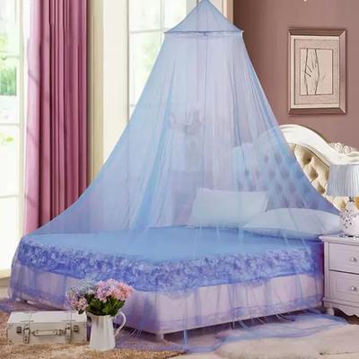 The Handy Homestead Summer Dome Mosquito Net For Bed Hanging Polyester Mesh Canopy blue