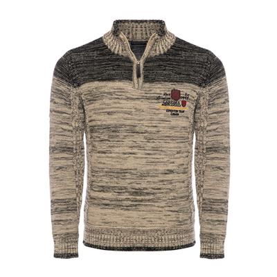 Strickpullover CARISMA "CARISMA Pullover", Herren, Gr. M, beige, Obermaterial: 100% Polyacryl PAN., uni, regular fit, Pullover Strickpullover, Premium Strickpullover