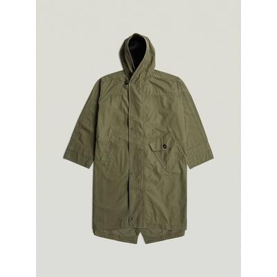 Parka G-STAR "Fishtail Parka", Damen, Gr. M, grün (schwarz khaki), Obermaterial: 70% Baumwolle, 30% Baumwolle, Jacken Parka