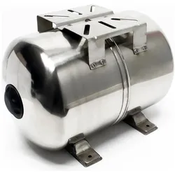 Wiltec, Wasserpumpe, Edelstahl 50L Membrankessel Hauswasserwerk Ausdehnungsgefäss horizontal (Hauswasserpumpe)
