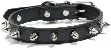 Inspire Curations RebelPaws Adjustable Studded Pet Collar black xl