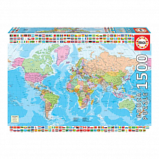 EDUCA Puzzle - Politische Weltkarte - 1500 Teile 302845