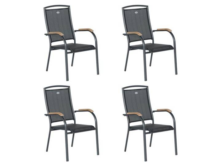 Hartman Raffaelo Stapelsessel-Set Aluminium/Textilene