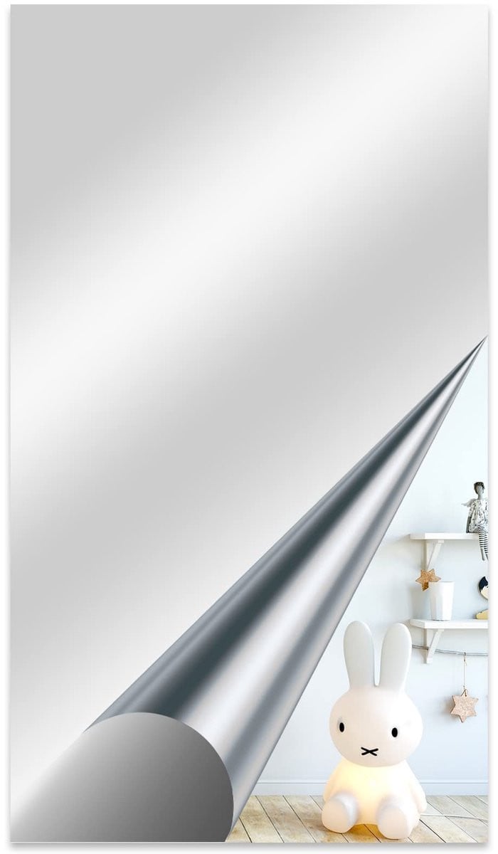 Dailygoods Wandspiegel 70 x 40 cm - Zelfklevende Flexibele Spiegelfolie - Decoratief en Vlekbestendig