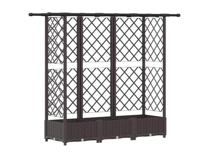 RJPLMFV Hochbett, Polypropylen, mit Gitter und Dach braun, 164 x 40 x 121 cm