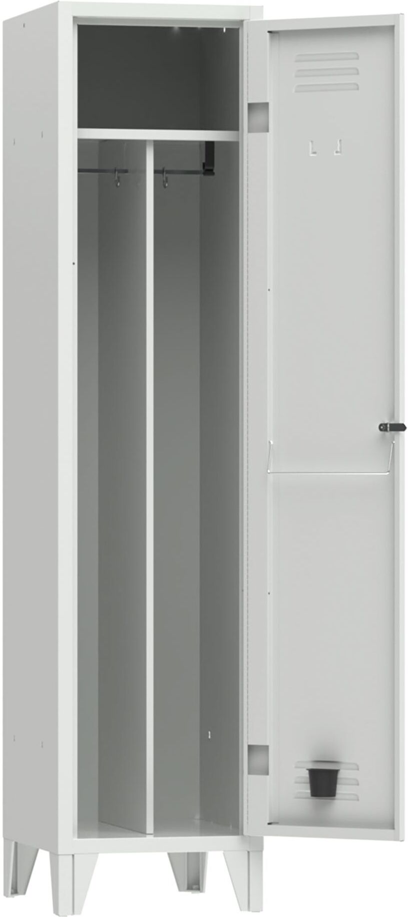Armet ARMADIO METALLO 1 ANTA SPOGLIATOIO 2 SCOMPARTI 180x42x50 cm
