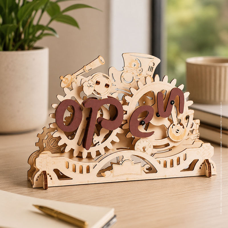 Open Closed Sign - Puzzle 3D Rokr