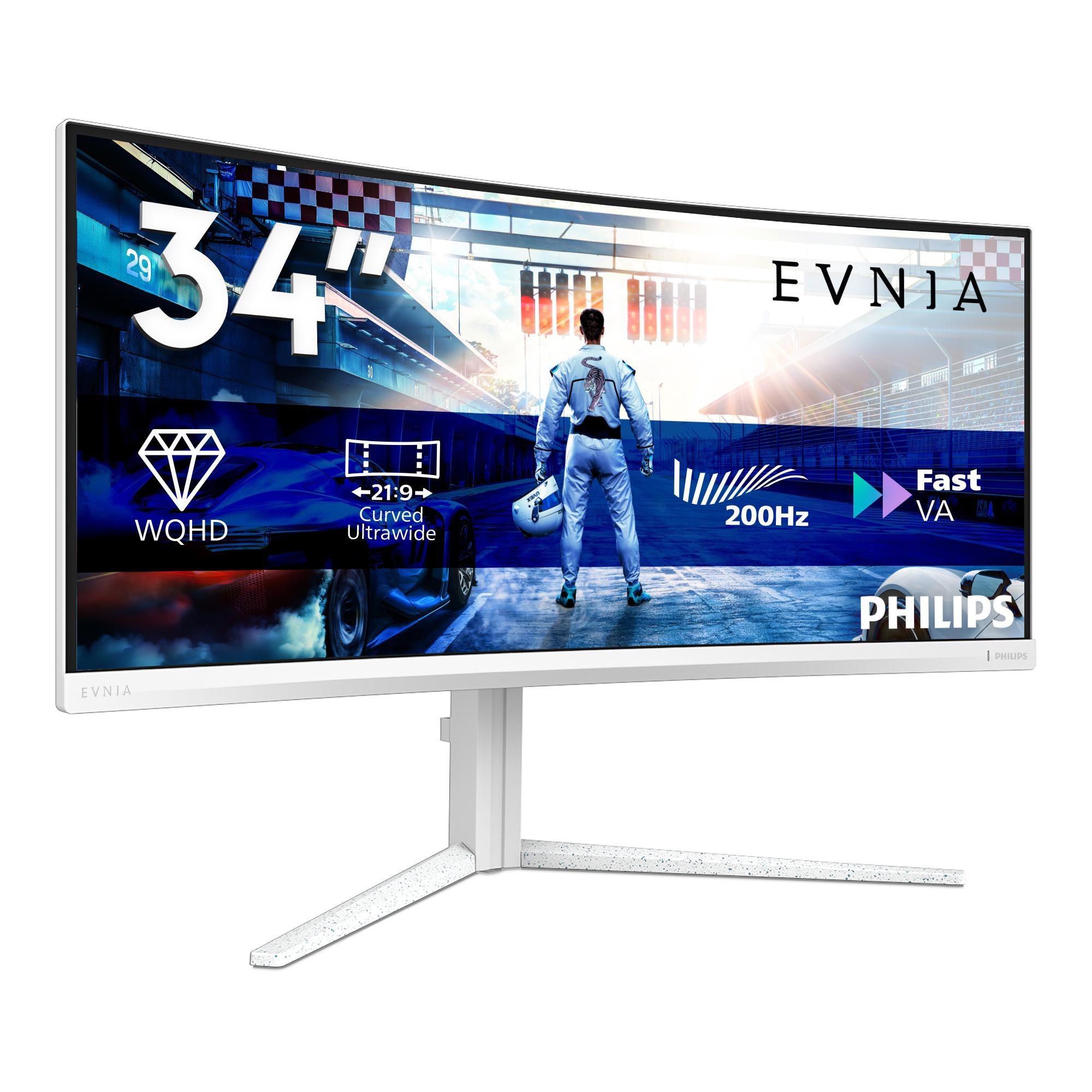 Philips Evnia 34M2C5601QA 34 Zoll UWQHD Fast VA Panel 21:9 200 Hz Gaming Monitor 34M2C5601QA/00