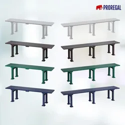 PROREGAL Gartenbank Kuba | 4-Sitzer | Grün | HxBxT 42x200x37cm | UV-beständiger Kunststoff | Parkbank Sitzbank Gartenbänke Balkon Terrasse