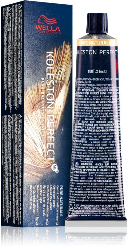 Wella Professionals Koleston Perfect ME+ Pure Naturals coloration cheveux permanente teinte 8/07 60 ml