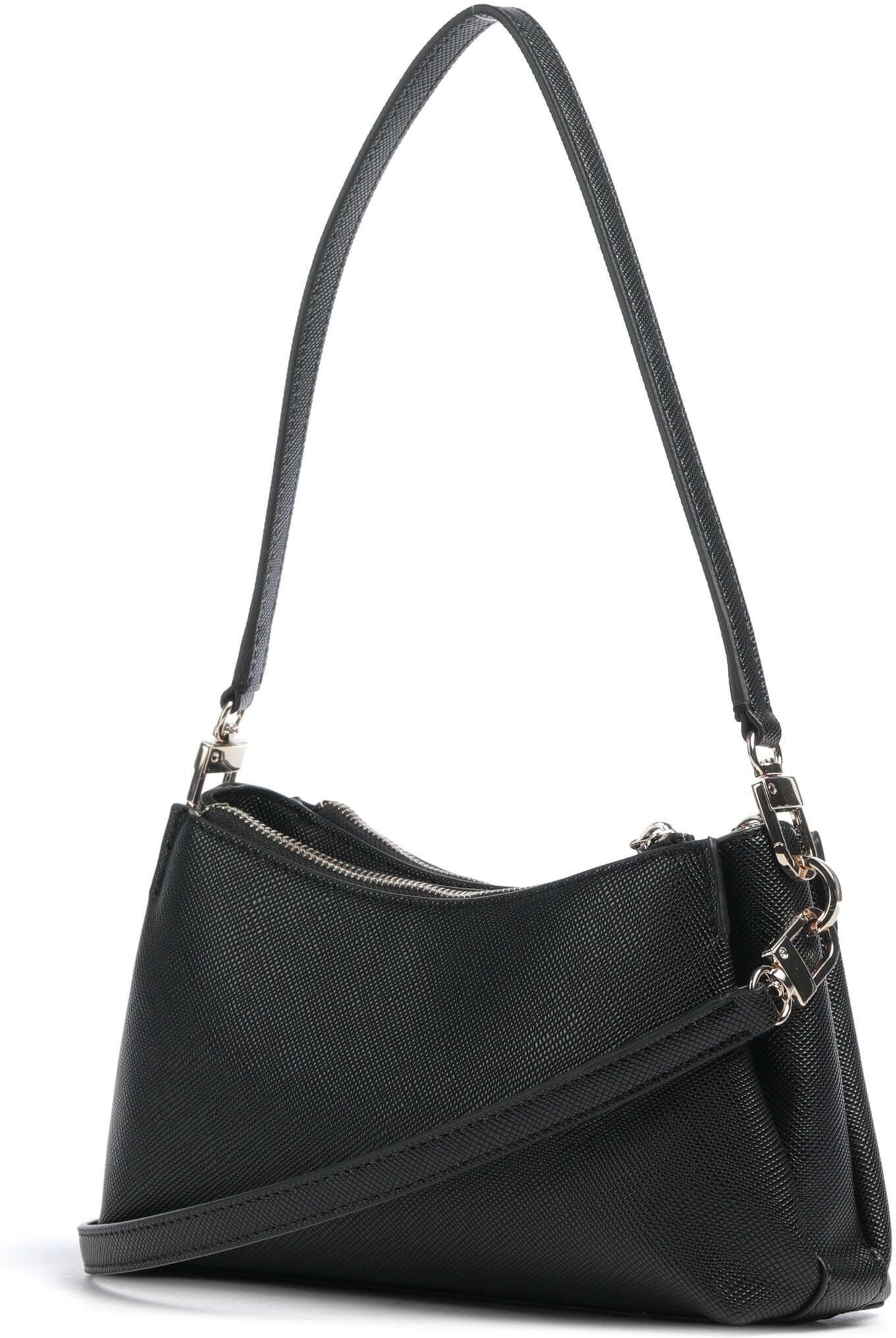 Guess Noelle II Schultertasche aus Leder, schwarz