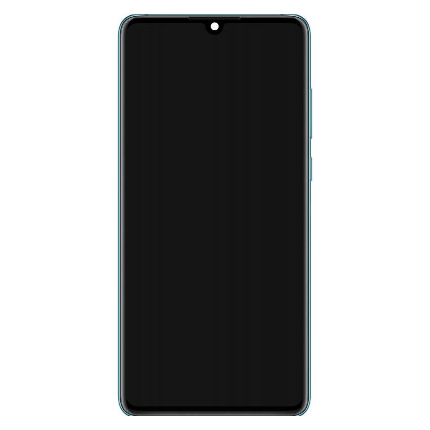 Huawei LCD + Touch + Frame + Battery für ELE-L29, ELE-L09 P30 - aurora blue - New Version (Akku, Display, Huawei P30) (02354HRH)