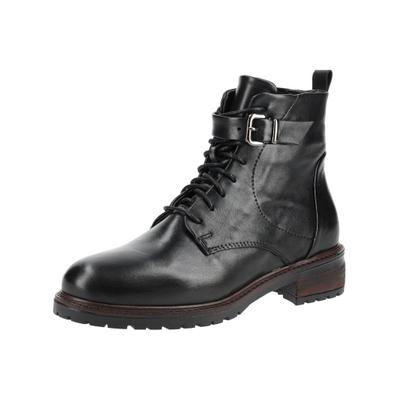 Schnürstiefelette "B.Z. MODA by EVERYBODY Stiefelette Leder", Damen, Gr. 39, Leder, schwarz, B.Z. MODA BY EVERYBODY, Schuhe Schnürstiefelette
