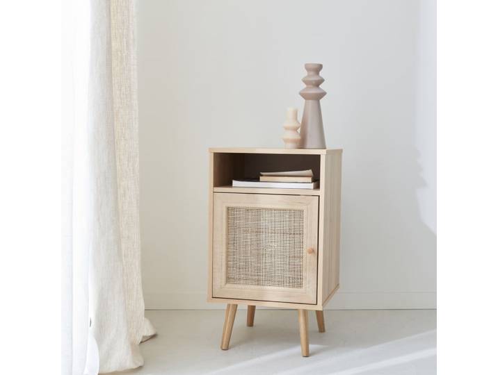 Table de chevet en cannage