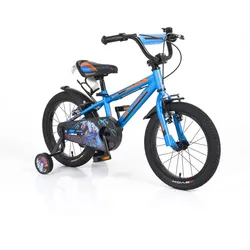 Byox Kinderfahrrad 16" Monster blau, Stützräder, Reflektoren, einstellbar
